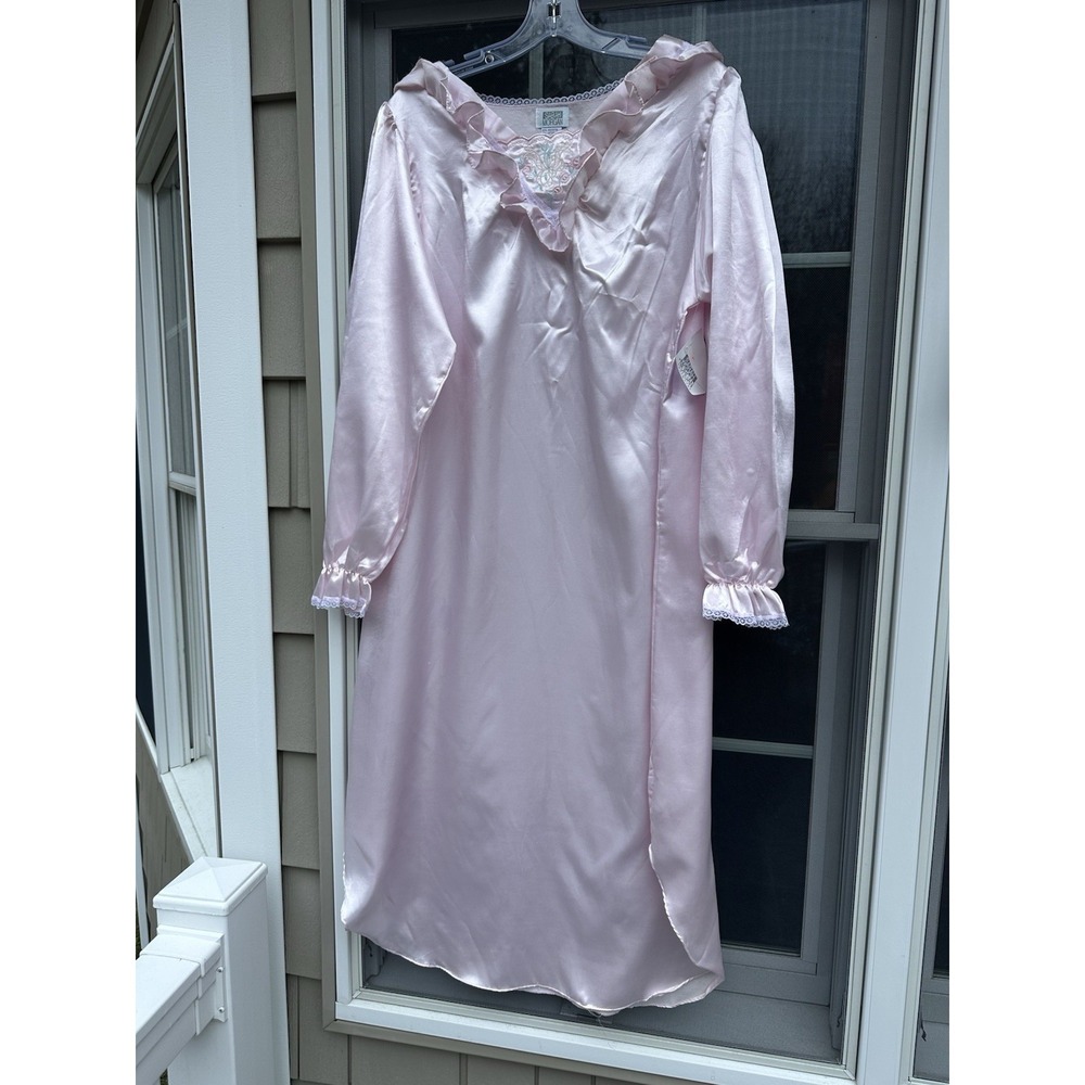 Vintage Sarah Morgan Nightgown M Poly Cotton Cottage Core Prairie News/ tags